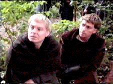 [image of Hugh Berenger and Brother Cadfael]